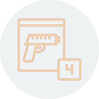 silah simgesi vektör illüstrasyonu