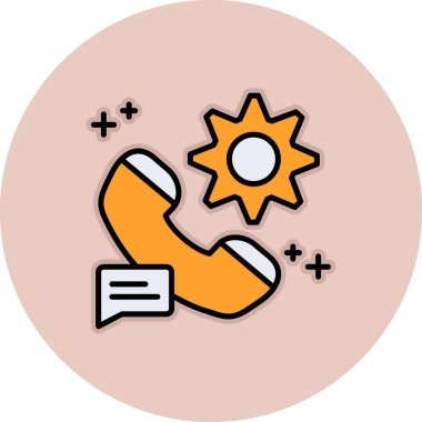 Bir telefon simgesinin vektör illüstrasyonu