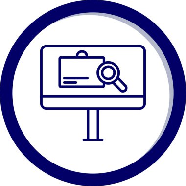 Arama simgesi, vektör illüstrasyonu