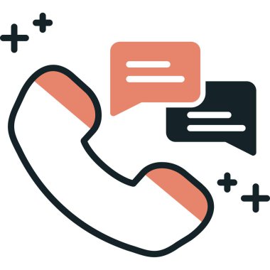 Telefon simgesi vektör illüstrasyonu