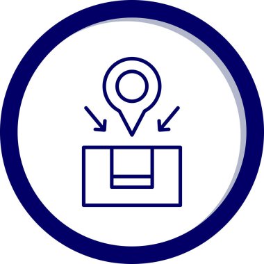 Moda biçimi izole edilmiş arkaplanda harita işaretleyici simgesi