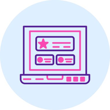 dizüstü bilgisayar simgesi, vektör illüstrasyonu