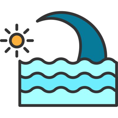 Plaj simge vektör çizim