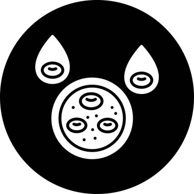 Yiyecek ve yiyecek ikonunun vektör illüstrasyonu