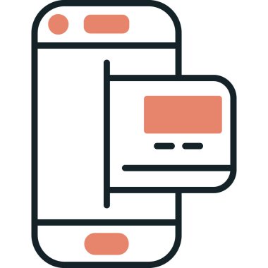 akıllı telefon simgesi vektör illüstrasyonu