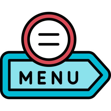 menü simgesi vektör illüstrasyonu