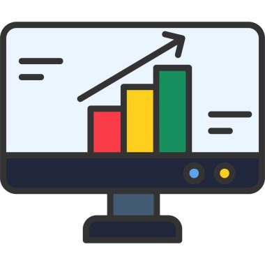 analitik grafik simgesi vektör illüstrasyon grafik tasarımı