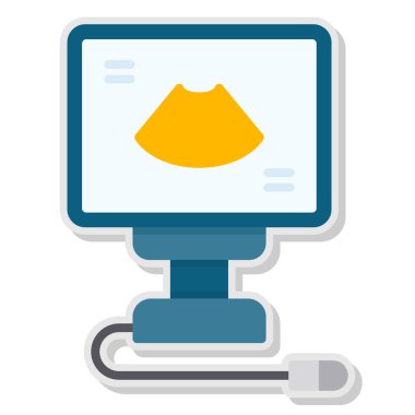 computer monitor icon. simple illustration