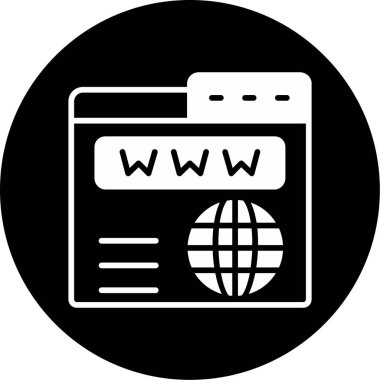 tarayıcı web simgesi, basit vektör illüstrasyonu