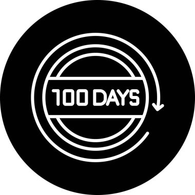 Beyaz arka planda 10 gün siyah damga. imza, etiket, etiket