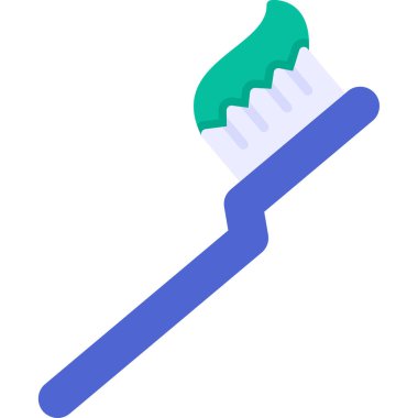 Temizleme fırçası web simgesi, basit vektör illüstrasyonu