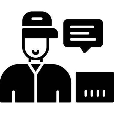 Çağrı merkezi müşteri simgesi, basit biçim