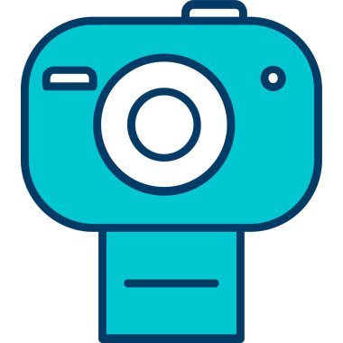 Kamera. Web simgesi basit illüstrasyon