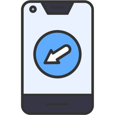 cep telefonu ikonu vektör illüstrasyonu