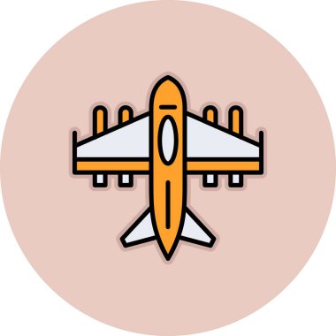 Uçak. Web simgesi basit illüstrasyon