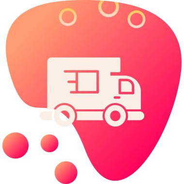 Kamyon. Web simgesi basit illüstrasyon