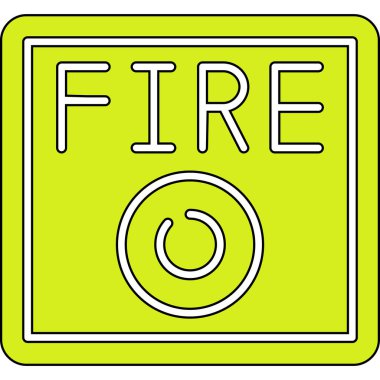 Yangın. Web simgesi basit illüstrasyon