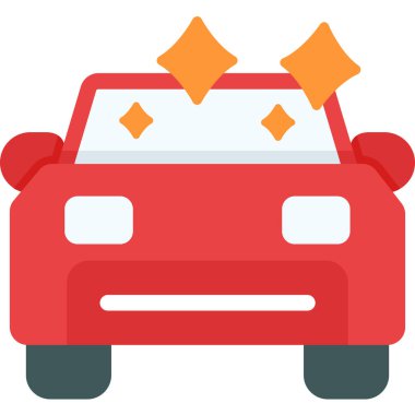 Araba yıkama servisi simgesi düz stil