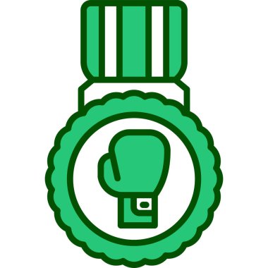 Boks eldiveni ikonu. Çizgi boks eldivenleri vektör simgesi rengi düz izole