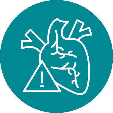 Kalp ikonu vektör illüstrasyonu