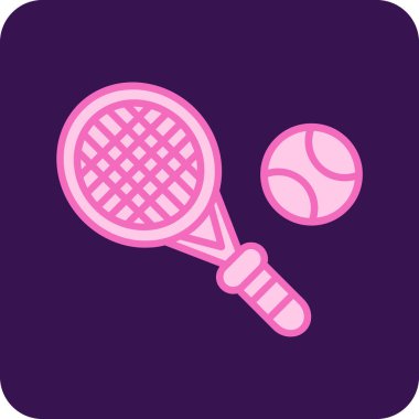 Tenis topu ikonu vektör illüstrasyonu