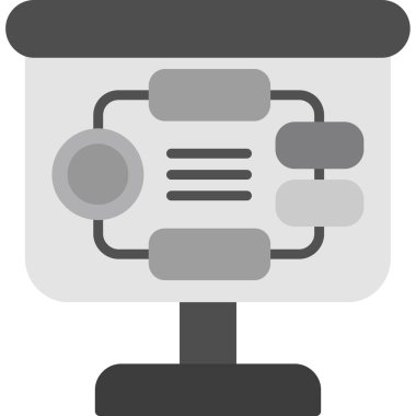 Bilgisayar ağı izleyici simgesi - taslak biçimi