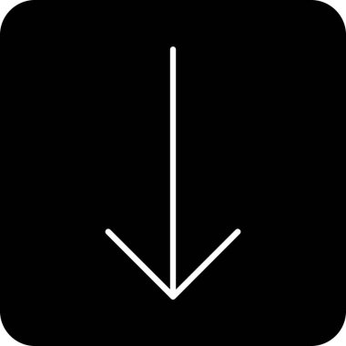 Katı biçimdeki ok aşağı simgesi