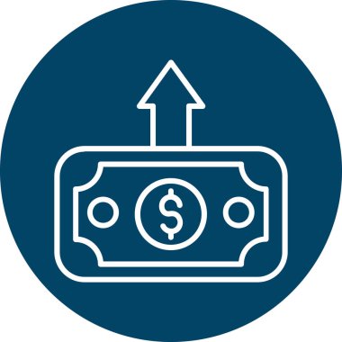 Dolar. Web simgesi basit illüstrasyon