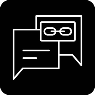 Modern b 'nin vektör çizimi sohbet simgesinden yoksun