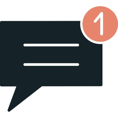 basit vektör illüstrasyonlu sayı içeren konuşma balonu