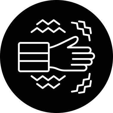 Bir el simgesinin vektör illüstrasyonu