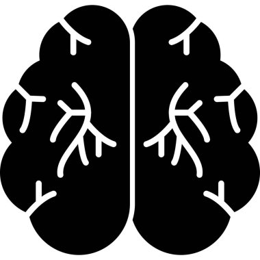 Beyin. Web simgesi basit illüstrasyon