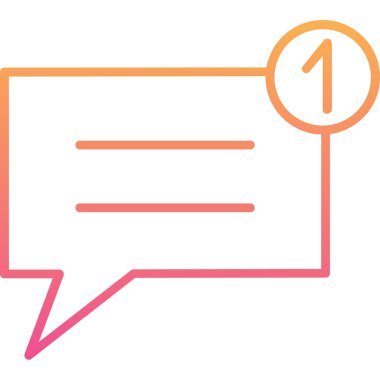 Sohbet simgesi vektör illüstrasyonu