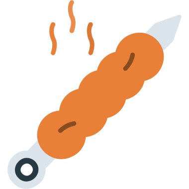 Sosis. Web simgesi basit illüstrasyon