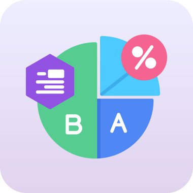 İş ve finans simgesinin vektör illüstrasyonu