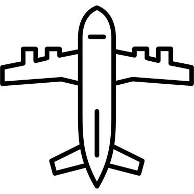 Uçak seyahat düzlemi simgesi