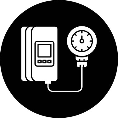 Siyah ve beyaz simgesinin vektör illüstrasyonu