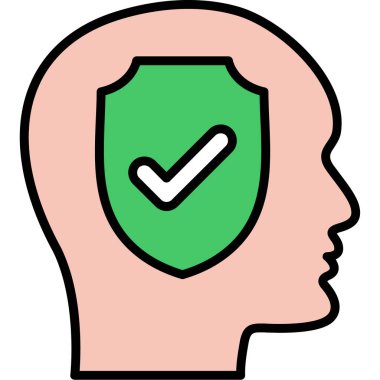 Baş simge vektör çizim