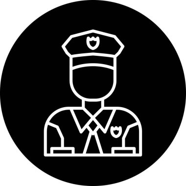 vektör polis simgesi illüstrasyonu