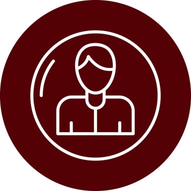 Man avatar simgesi, vektör illüstrasyonu