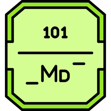 Kimyasal sembolün basit simgesi, vektör illüstrasyonu