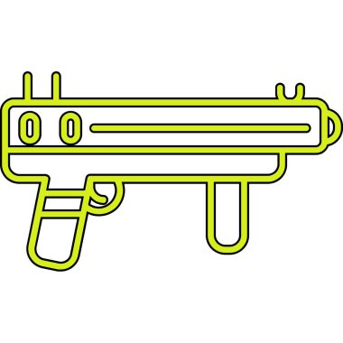 Çizgi film silah simgesinin vektör illüstrasyonu