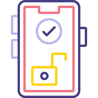 Cep telefonu. Web simgesi basit illüstrasyon