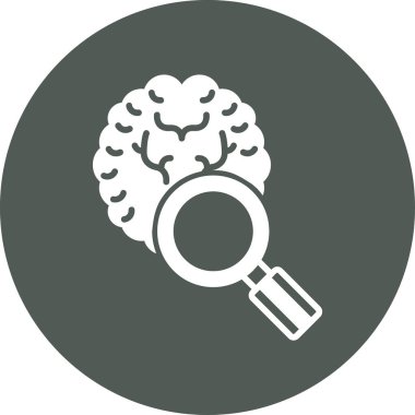 Beyin. Web simgesi basit illüstrasyon