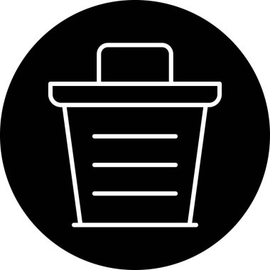 Çöp. Web simgesi basit illüstrasyon