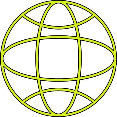 Küre. Web simgesi basit illüstrasyon