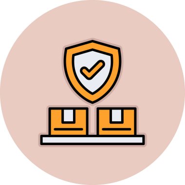 kalkan ikon vektör illüstrasyonu