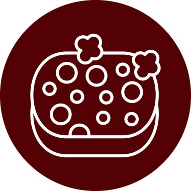 Bisküvi yiyecek simgesinin vektör çizimi