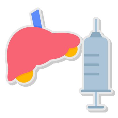 Karaciğer. Web simgesi basit illüstrasyon