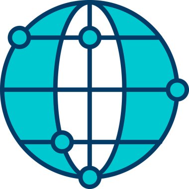 genel ağ vektör çizgisi simgesi